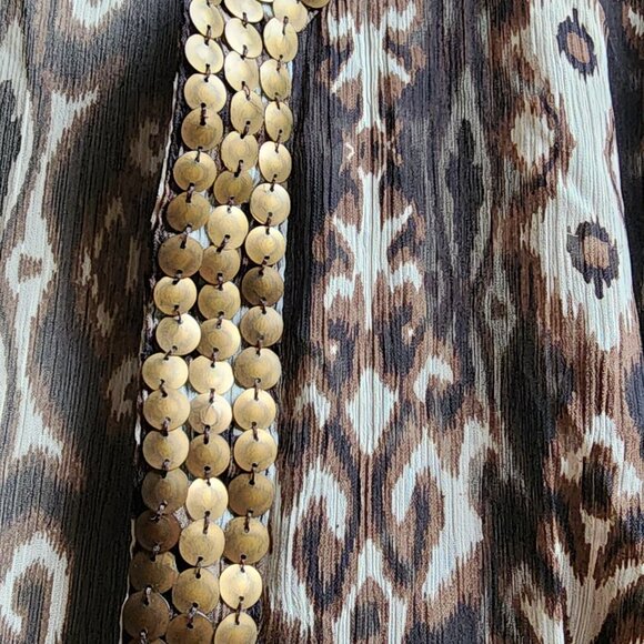 Bali Club Brown/Cream Native Tropical Print Tunic Size Medium - Picture 8 of 14